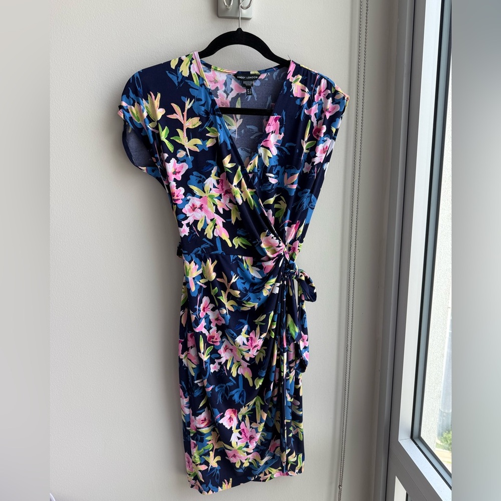 Maggy London Floral Wrap Dress